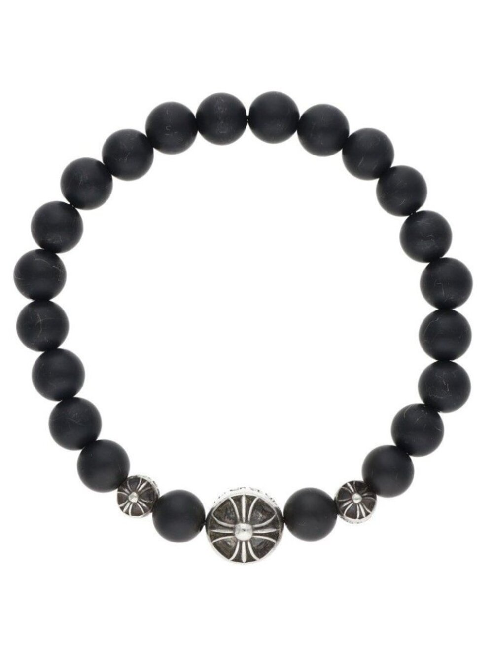 Chrome Hearts 8 Bead Bracelet 8 Matte Onyx